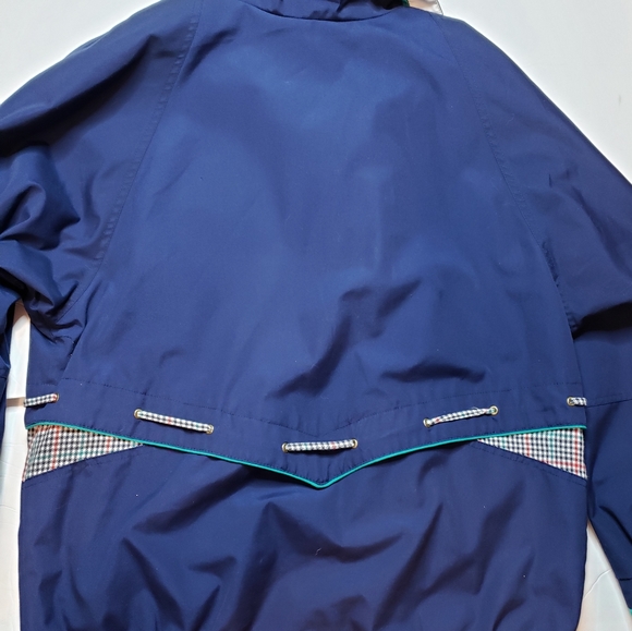 Vintage 80s 90s Womens Dark Blue Check Pattern Jacket Size M Current Seen - Picture 8 of 9